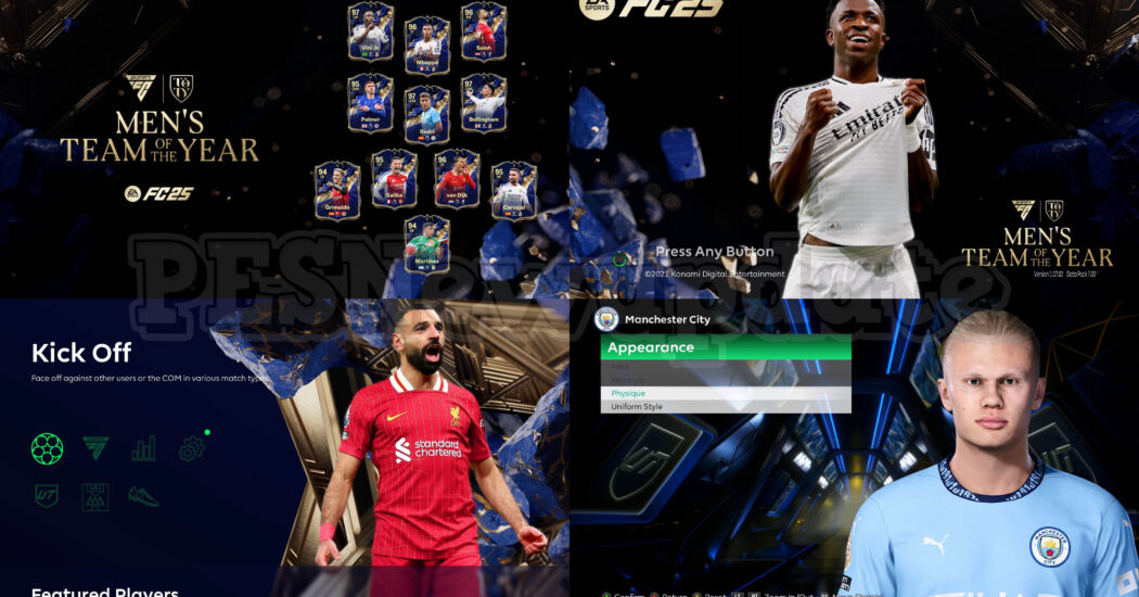 PES 2021 Menu EA FC 25 Team of The Year by PESNewupdate