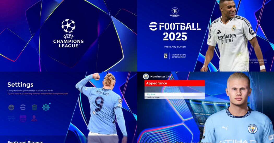 PES 2021 Menu UCL 24-25 by PESNewupdate